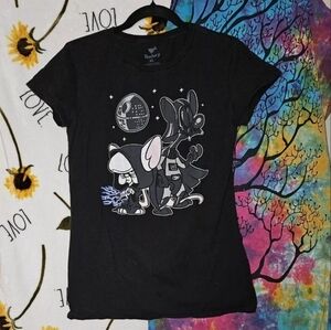 Pinky And Brain, Star Wars Black Womens Shirt XL
